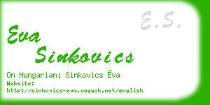 eva sinkovics business card